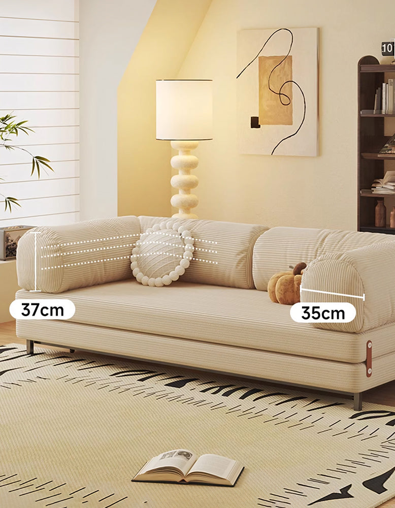 Kimura Two Seater Sofa Bed, Backrest Washable, Corduroy