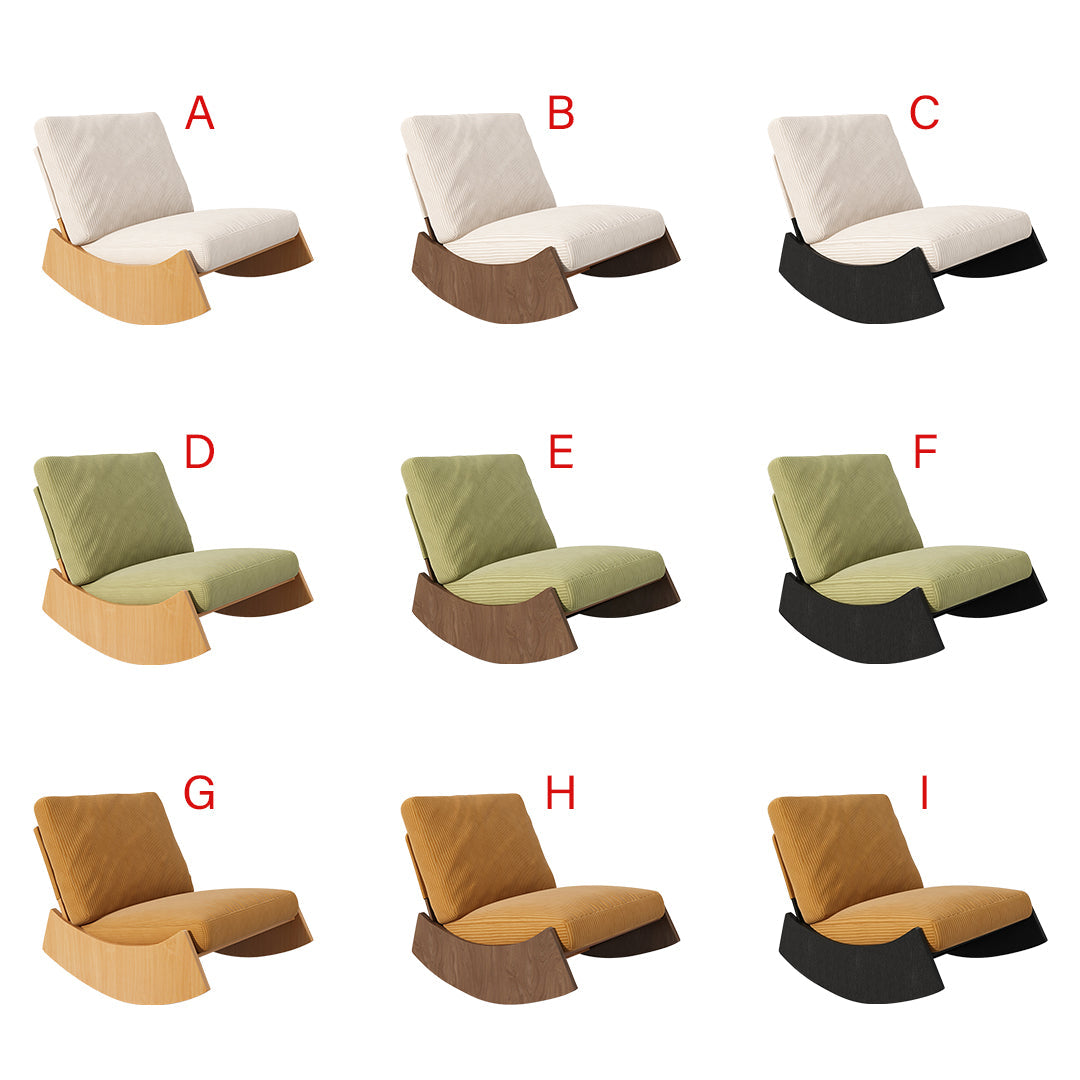 Anaya Rocking Chair, Corduroy & Wood