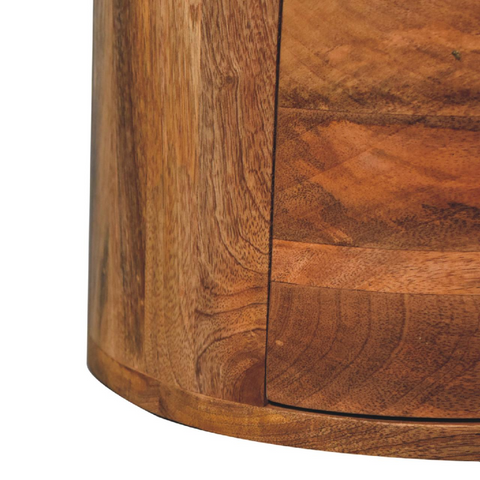 Artisan Furniture Solid Mango Wood Oak-ish Drum Chest
