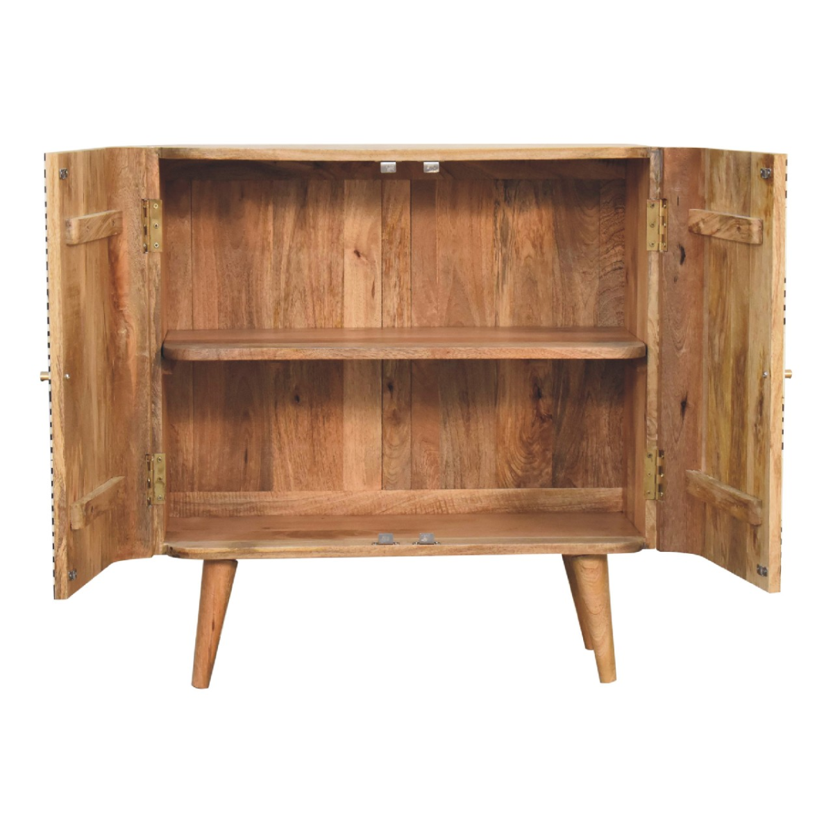 Artisan Furniture Solid Mango Wood Edessa Bone Inlay Cabinet