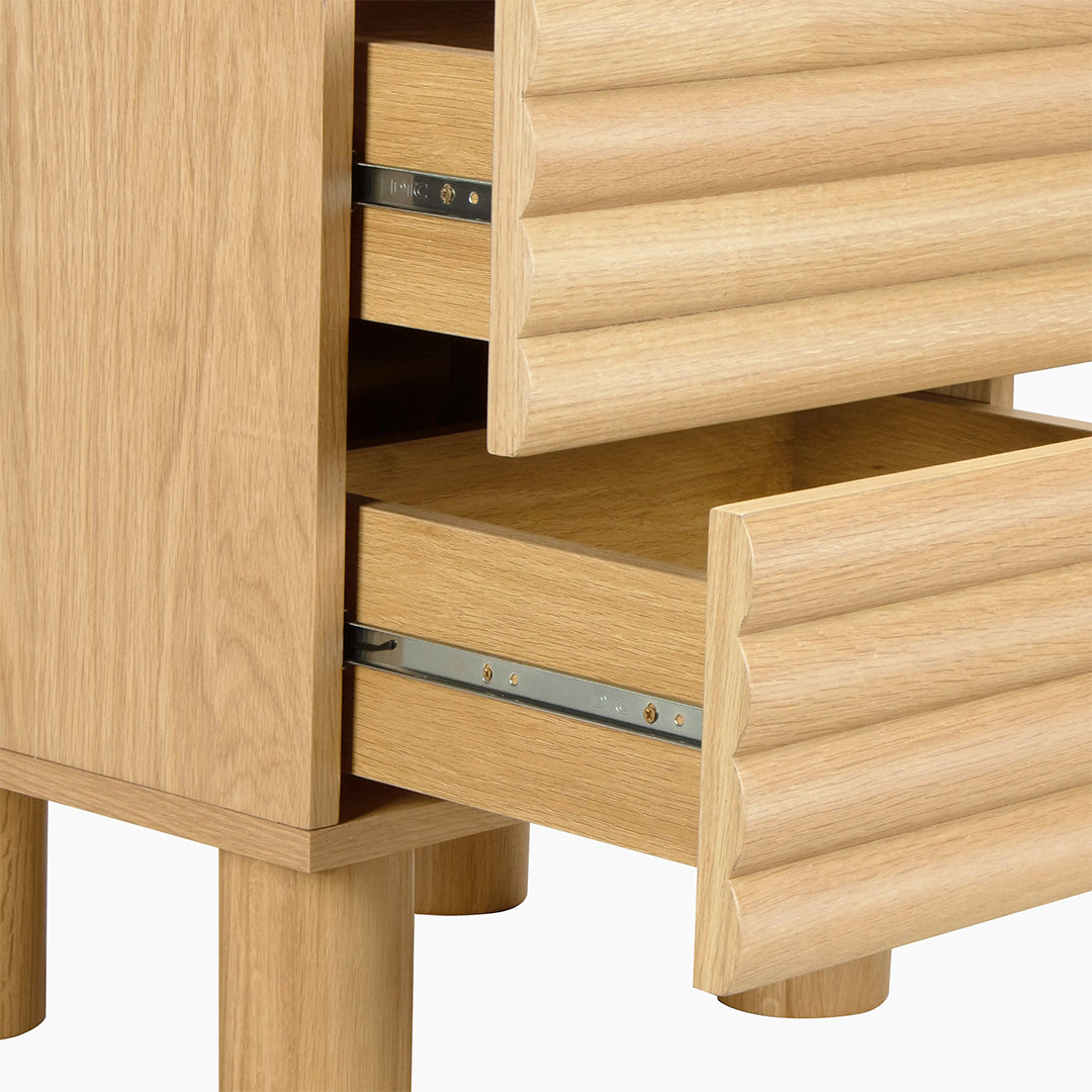 DiGiovanni 2 Drawer Bedside Table, Wood