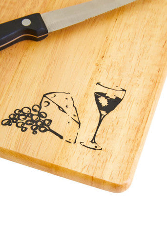 Rubber wood Cheese Board And Knife Set