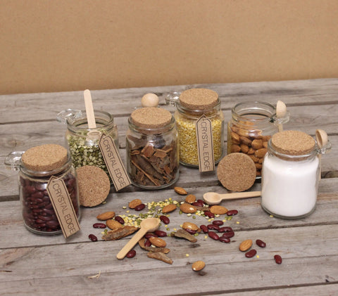 General Store Set of 6 Glass Jars with Spoon
