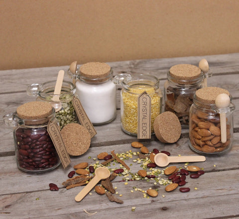 General Store Set of 6 Glass Jars with Spoon