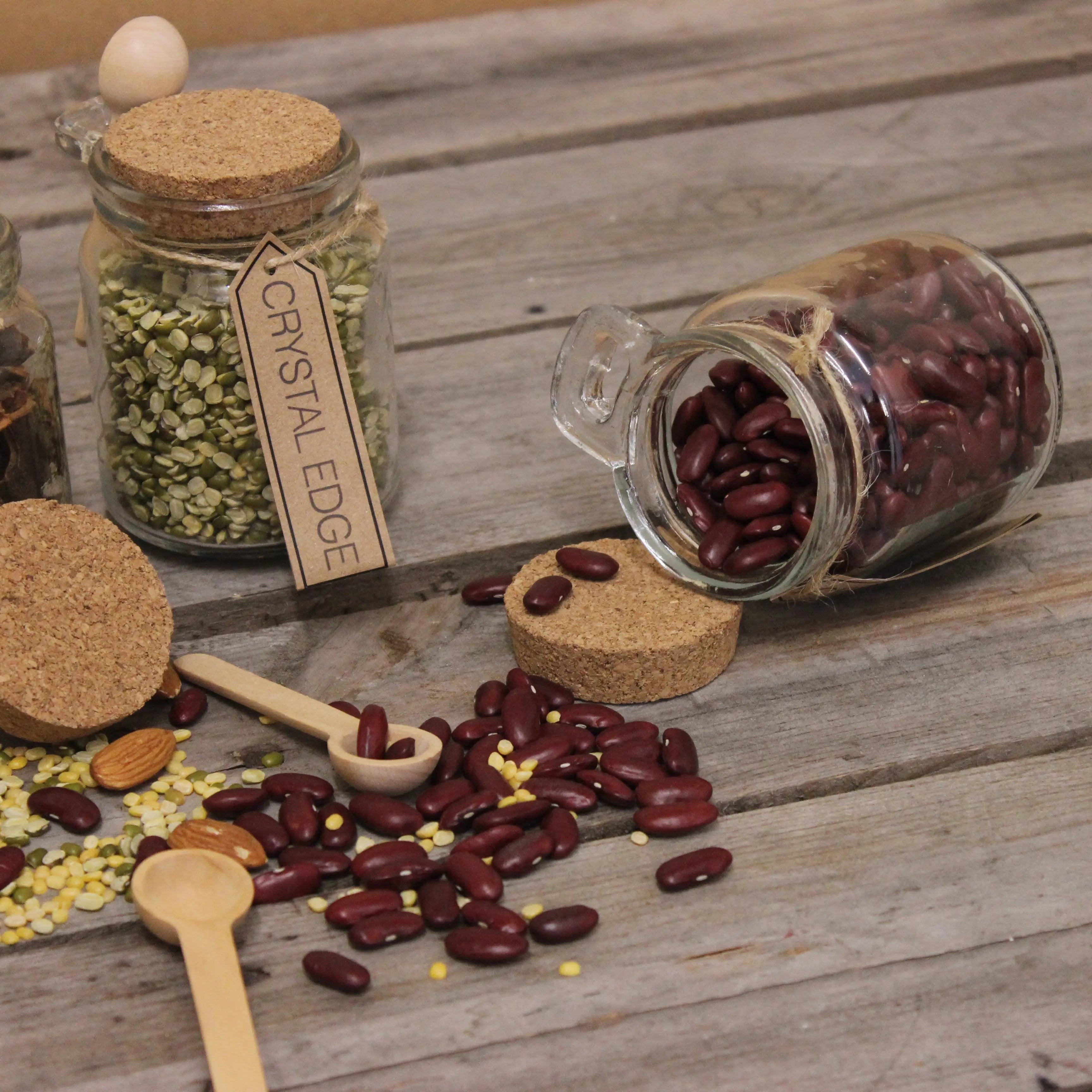 General Store Set of 6 Glass Jars with Spoon