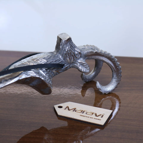 Khosa Ram's Head Metal Shoe Horn Antique Style