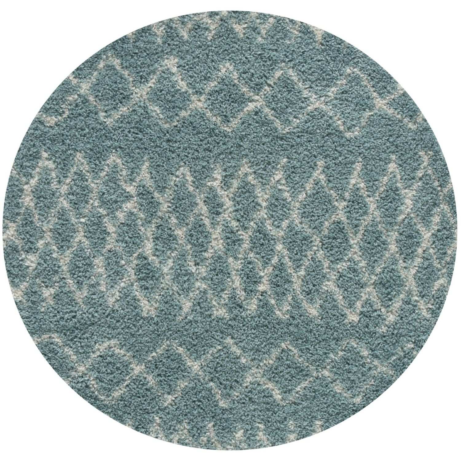 Moroccan Duck Egg Blue Shaggy Rug | 950