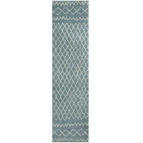 Moroccan Duck Egg Blue Shaggy Rug | 950