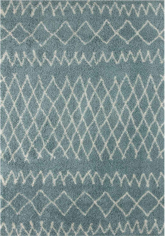 Moroccan Duck Egg Blue Shaggy Rug | 950