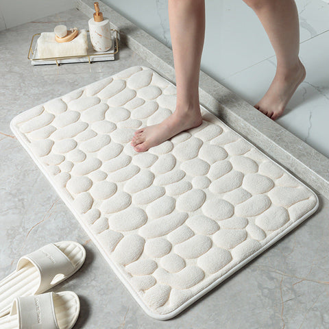 Pebble Stone Bathroom Carpet Toilet Floor Mat Door Mat