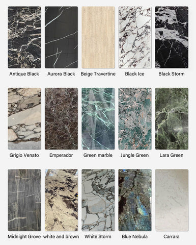 Murcell Oval Dining Table, Marble