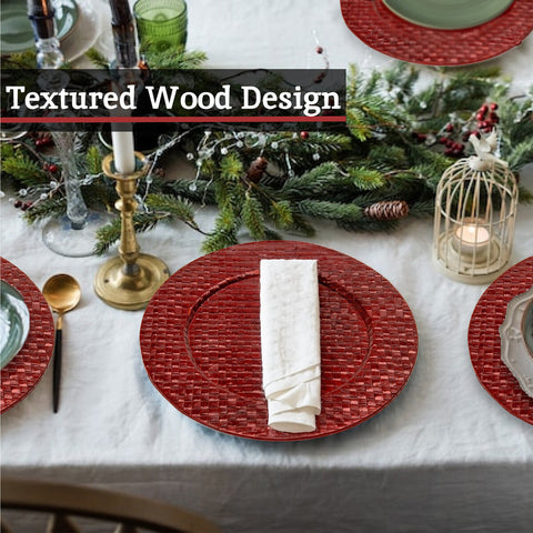 Pandanus Red Charger Plate