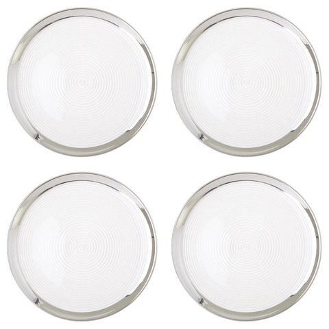 Ida Set of Four 32cm Dia Embossed Coupe Charger Plates