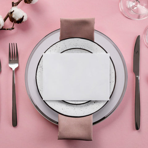 Ida Set of Four 33cm Dia Plain Charger Plates with Silver Rims