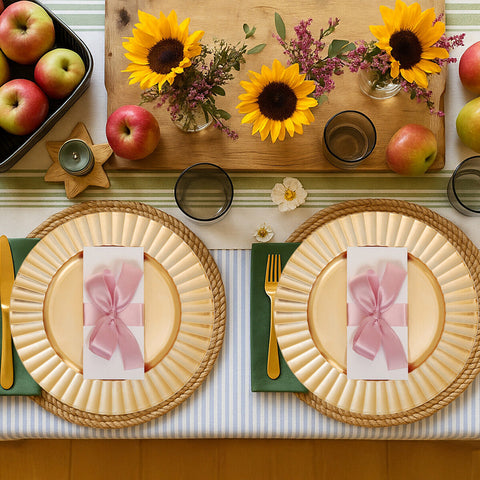 Dia Gold Finish Wave Charger Plate