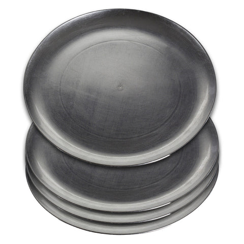 Paxton Set of Four 33cm Dia Silver Coupe Charger Plate