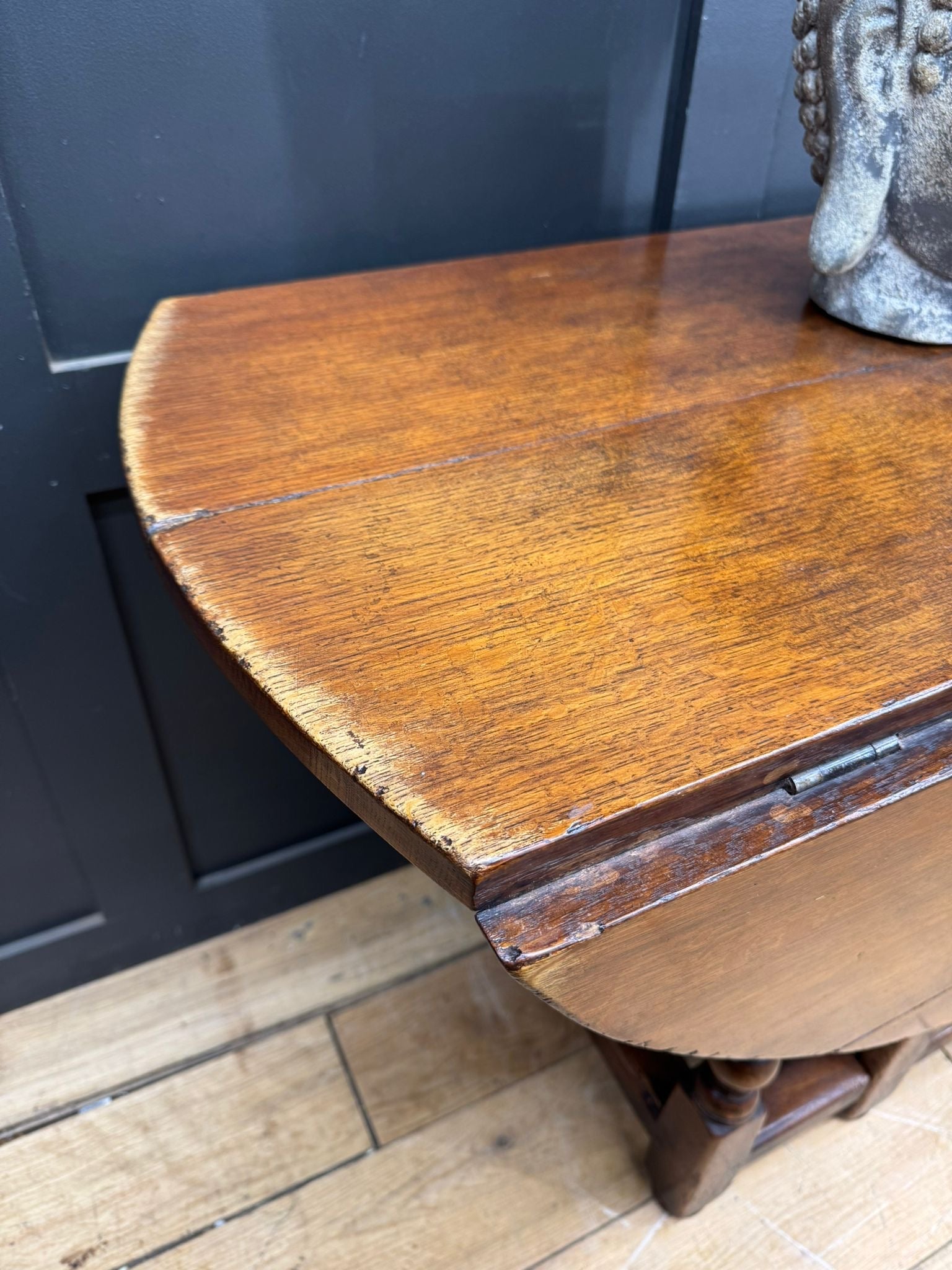 Antique Oak Wake Table Gateleg Dining Table / Large Kitchen table sideboard