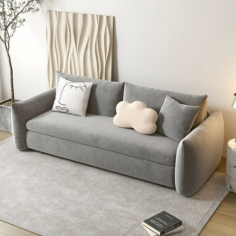 Meera Two Seater Sofa Bed with Storage, Suede