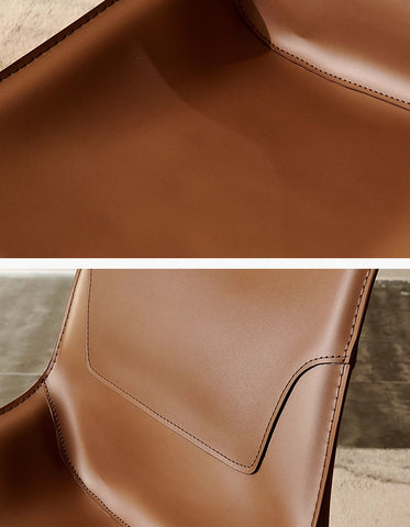 Rinaldi Modern Dining Chair, Real Leather