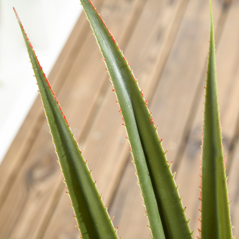 HOMCOM Potted Artificial Plants Agave Succulent for Desk Indoor Outdoor, 90cm
