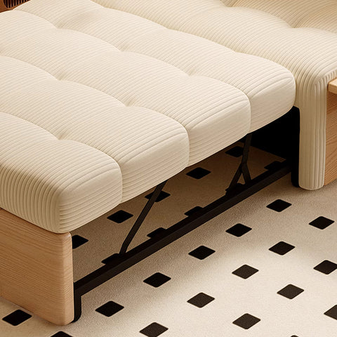 Makhmud Single Seater Sofa Bed With Foldable Side Table & Phone Holder, Corduroy