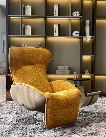 Abt Swivel Lounge Chair With Recliner, Linen