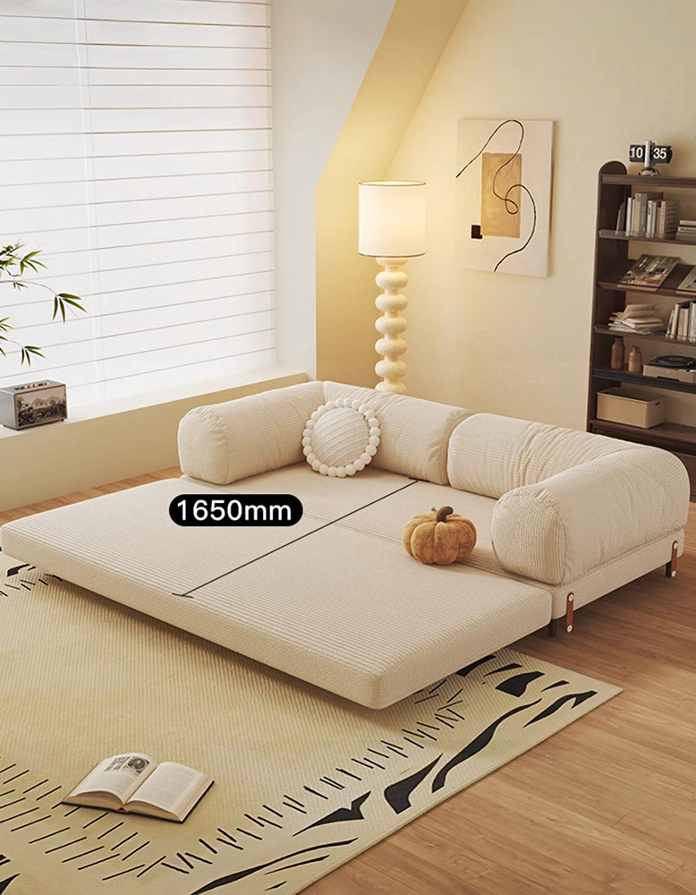 Kimura Two Seater Sofa Bed, Backrest Washable, Corduroy