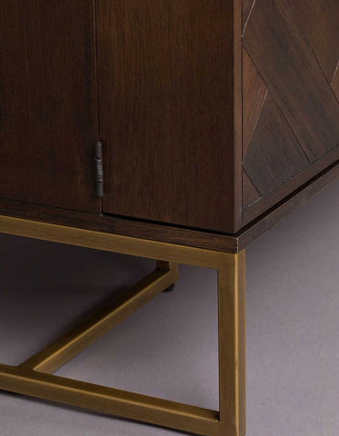 Mahajan Wine Sideboard With 2 Doors & Wine Rack, Solid Wood