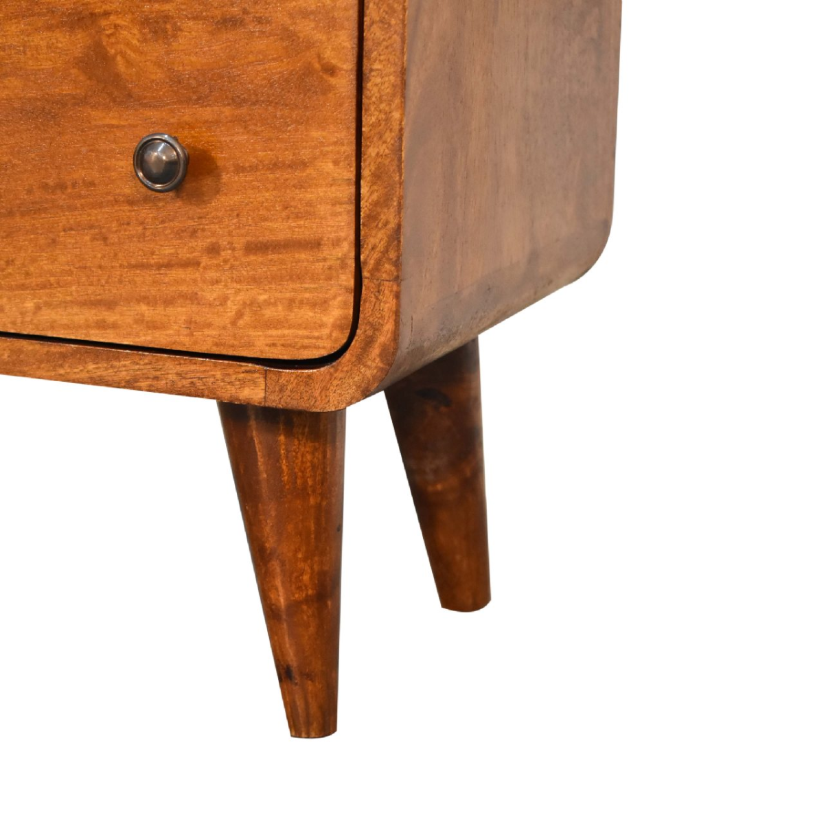 Artisan Furniture Solid Mango Wood Mini Curved Chestnut Chest