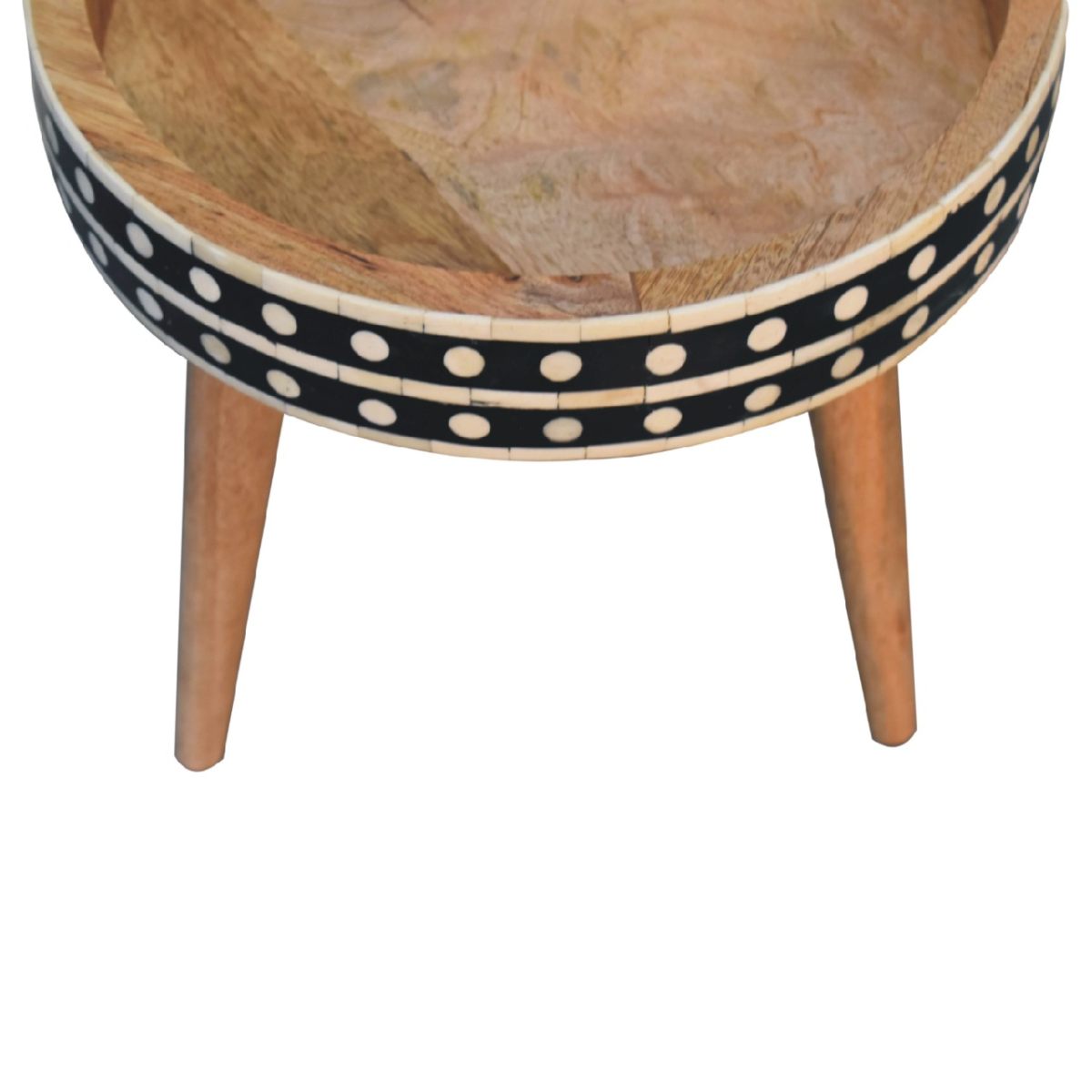 Artisan Furniture Solid Mango Wood Mini Pattern Nordic End Table
