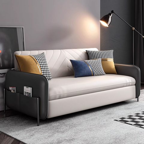 Aarav Foldable Sofa Bed, Leathaire
