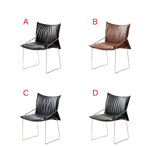 Egan Dining Chair With Armrests, Leather