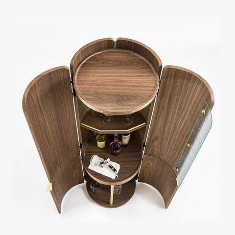 Sakamoto Liquor Cabinet, Wine Storage With Two Doors