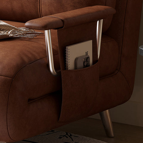 O'Reilly Single Seater Sofa Bed, Brown Leather