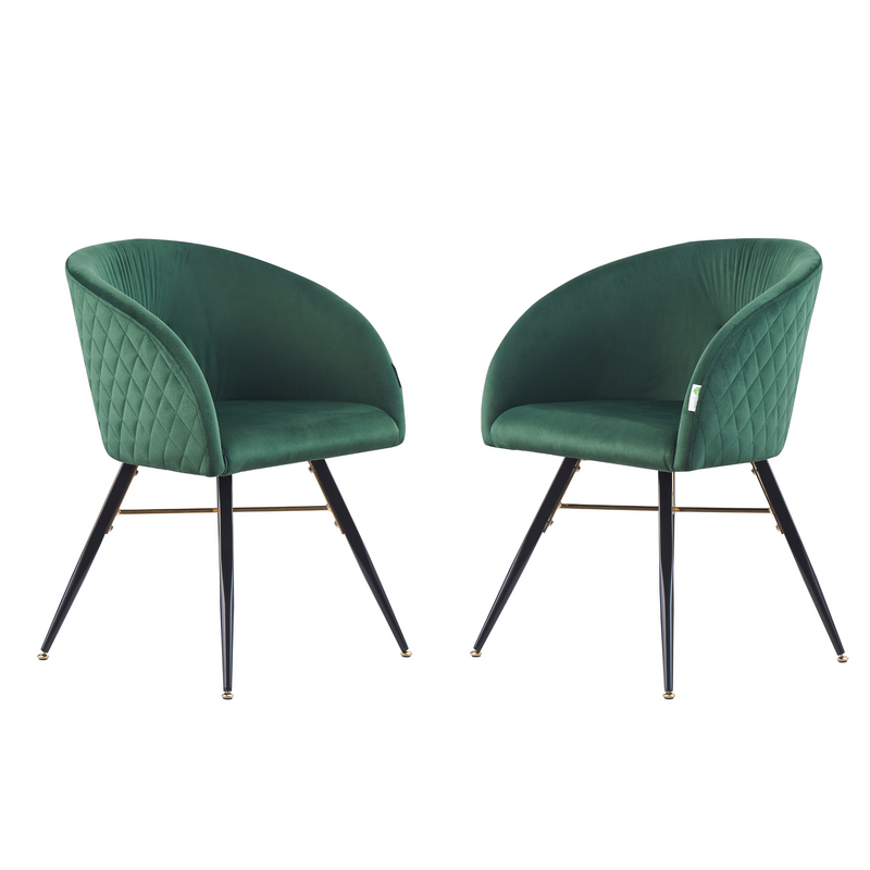 Vittorio LUX Velvet Dining Chair with Metal Legs - Perfect for Dining Room Living Room