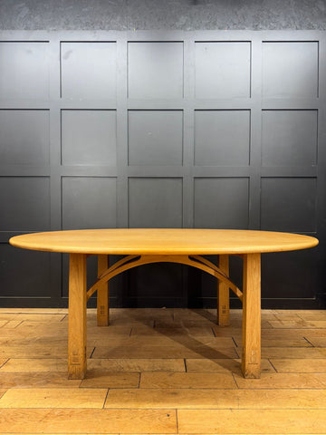 Solid Oak Oval Dining Kitchen Table 190cm – Designer David Gregson