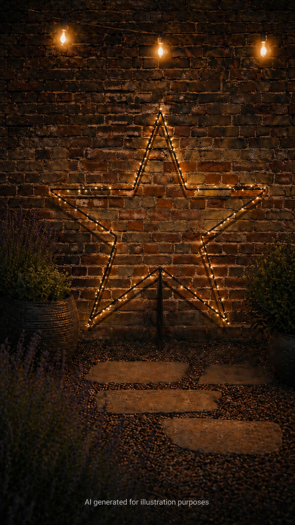 Large Black Metal Star Garden Stake Display Sculpture Christmas Wedding Decor