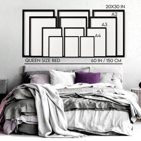 Wall Picture With Frame | Set of 3 Moroccan Wall art Prints