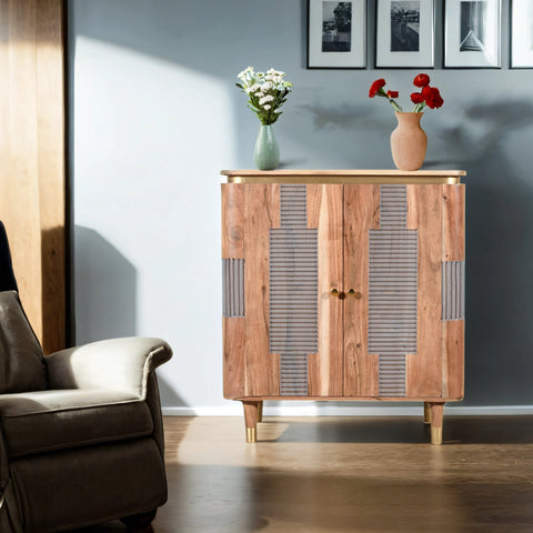 Berkley Acacia Wood 2 Doors Sideboard