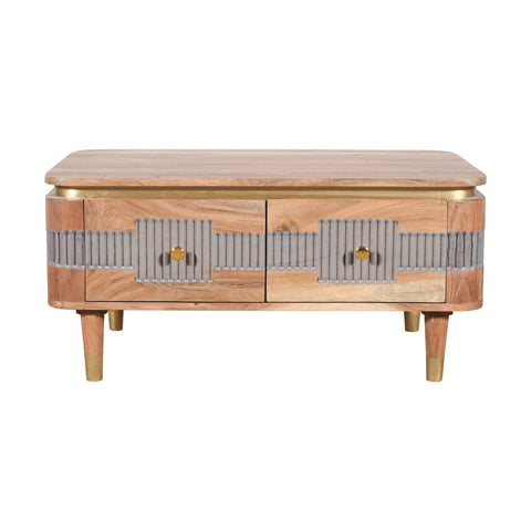 Berkley Acacia Wood 2 Drawers Coffee Table