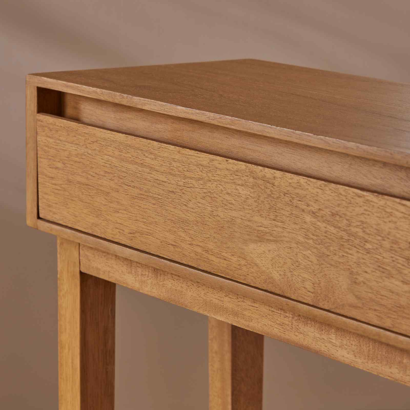 Melia Light Oak Console and Hallway Table with One Drawer