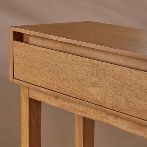 Melia Light Oak Console and Hallway Table with One Drawer