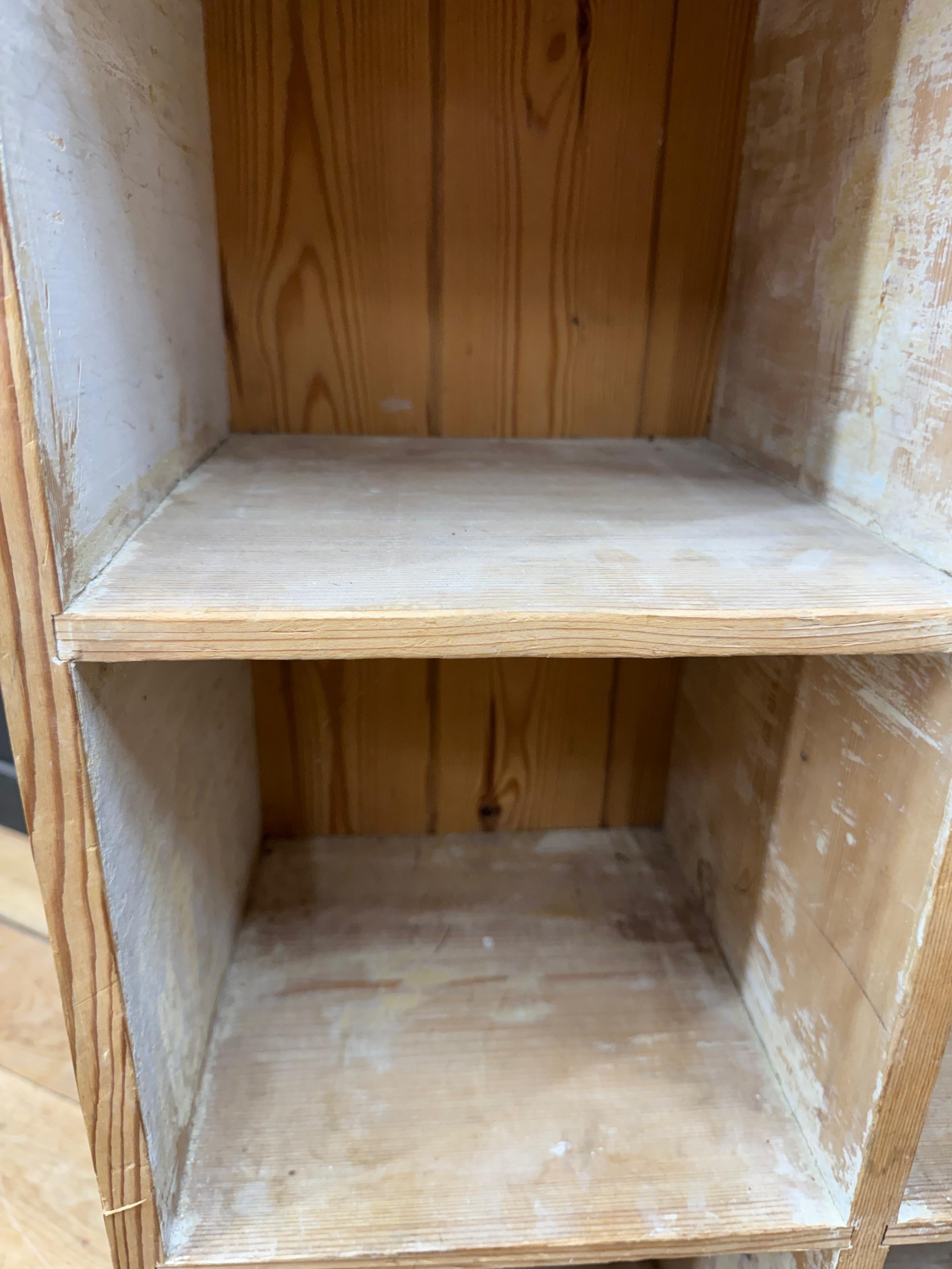Rustic Pine Shoe Cupboard Pigeon Hole Cabinet Hall Storage Unit Drawer