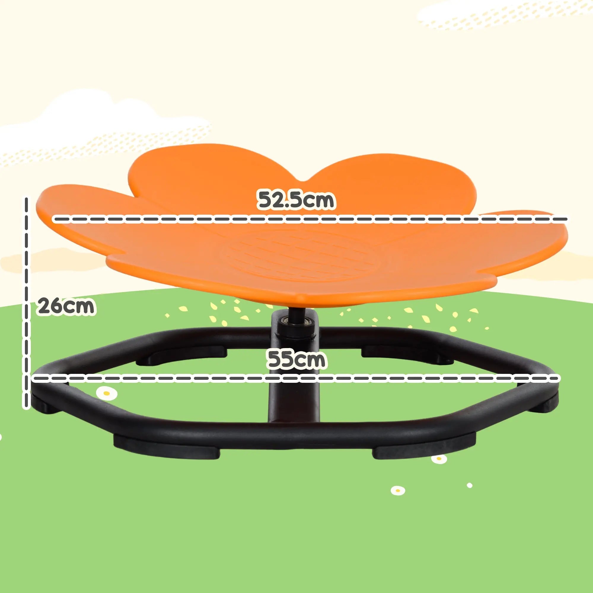AIYAPLAY Sensory Spinning Chair for Kids, for Coordination, Balance, Orange