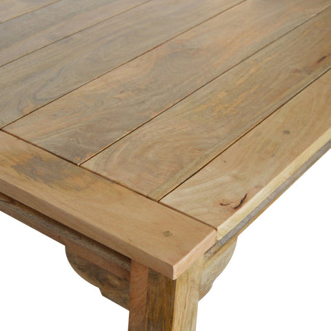 Granary Extension Dining Table Solid Mango Wood Rustic Elegant Design