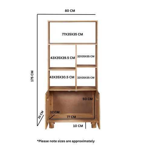 Ajmer Solid Wood Bookcase