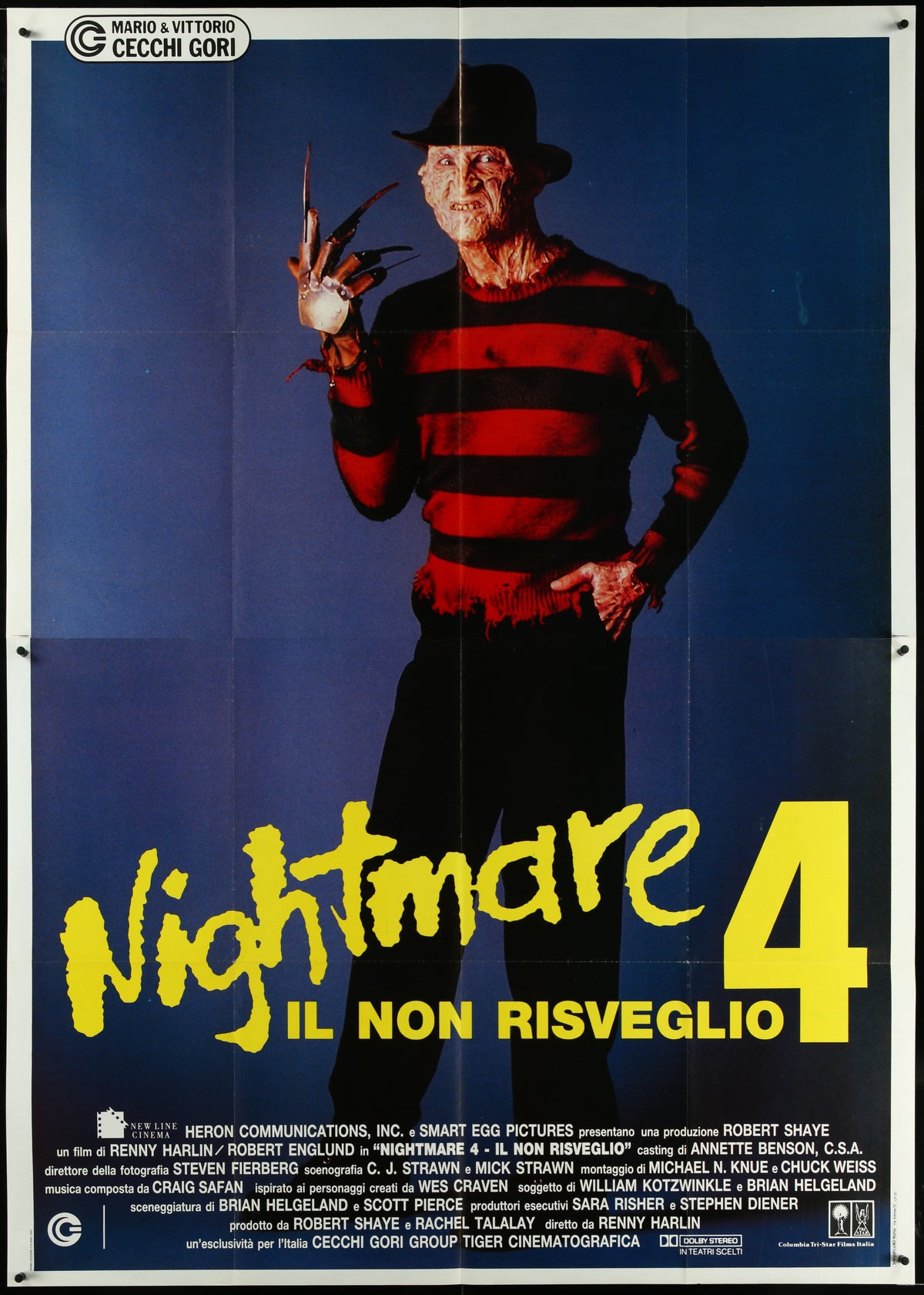 A Nightmare on Elm Street 4: The Dream Master (1988) Italian 4 Fogli 55x78