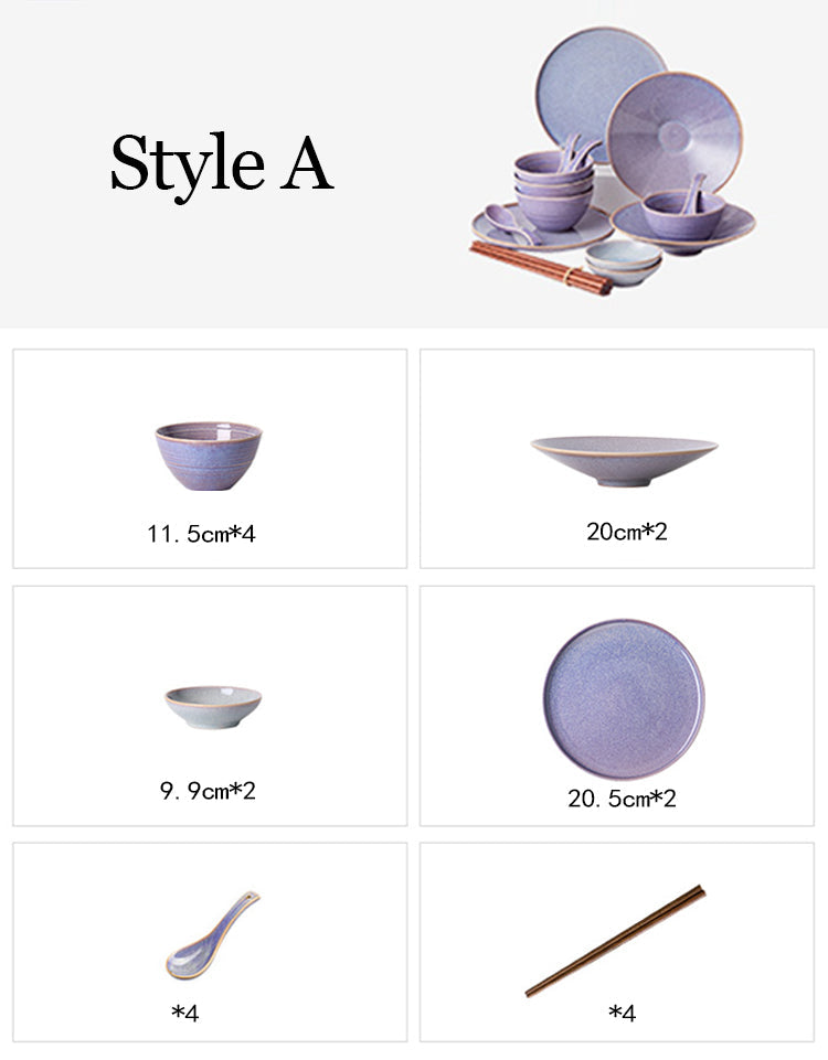 Eliana Dinner Set, Purple