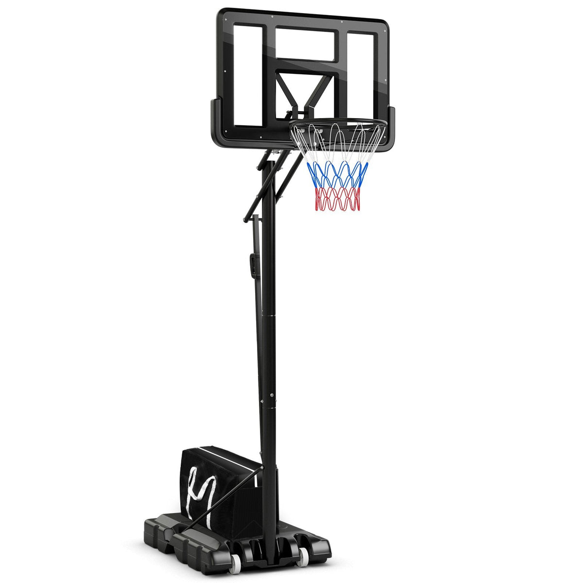 2.45-3.05M Portable Basketball Hoop Stand Adjustable for Adults and Teenagers