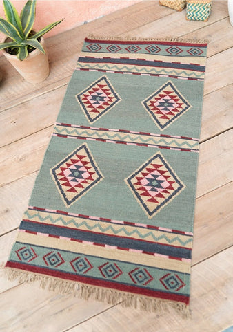 Anaya Hand Woven Wool/Cotton Kilim Rug